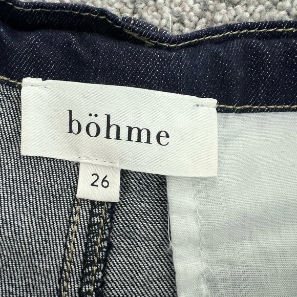 Bohme Dark Wash Light Weight High Rise Denim Shorts Inseam 7” Women’s Size 26 - Picture 2 of 9